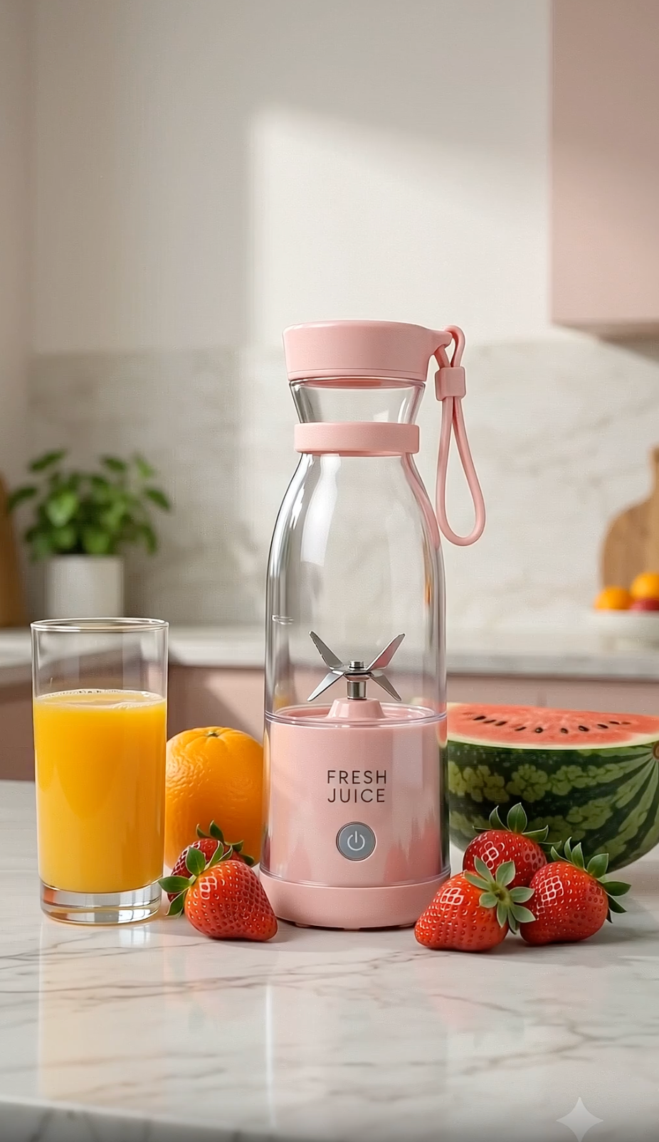Portable Mini Blender for Fresh Juice, 6 Blade Portable Electric USB Juice Maker/Personal Size Blender for Juices, Shakes and Smoothies