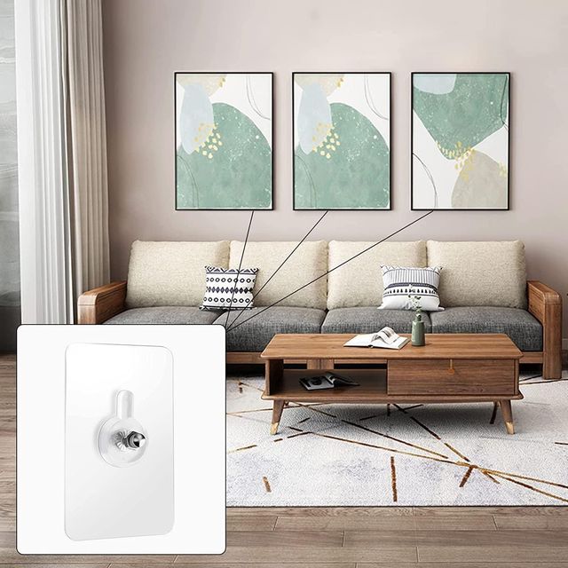 Wall Mount Screw Hooks for Kitchen Bathroom Bedroom Living Room 20 Pcs