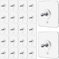 Wall Mount Screw Hooks for Kitchen Bathroom Bedroom Living Room 20 Pcs