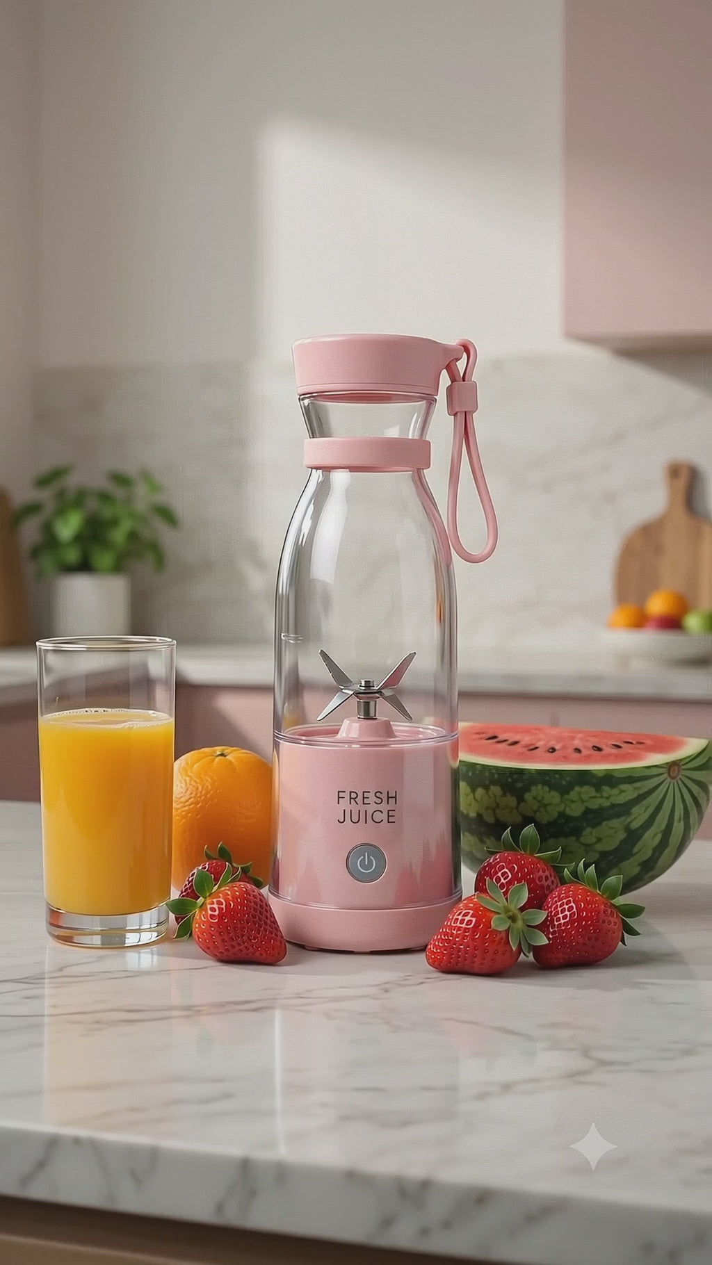 Portable Mini Blender for Fresh Juice, 6 Blade Portable Electric USB Juice Maker/Personal Size Blender for Juices, Shakes and Smoothies